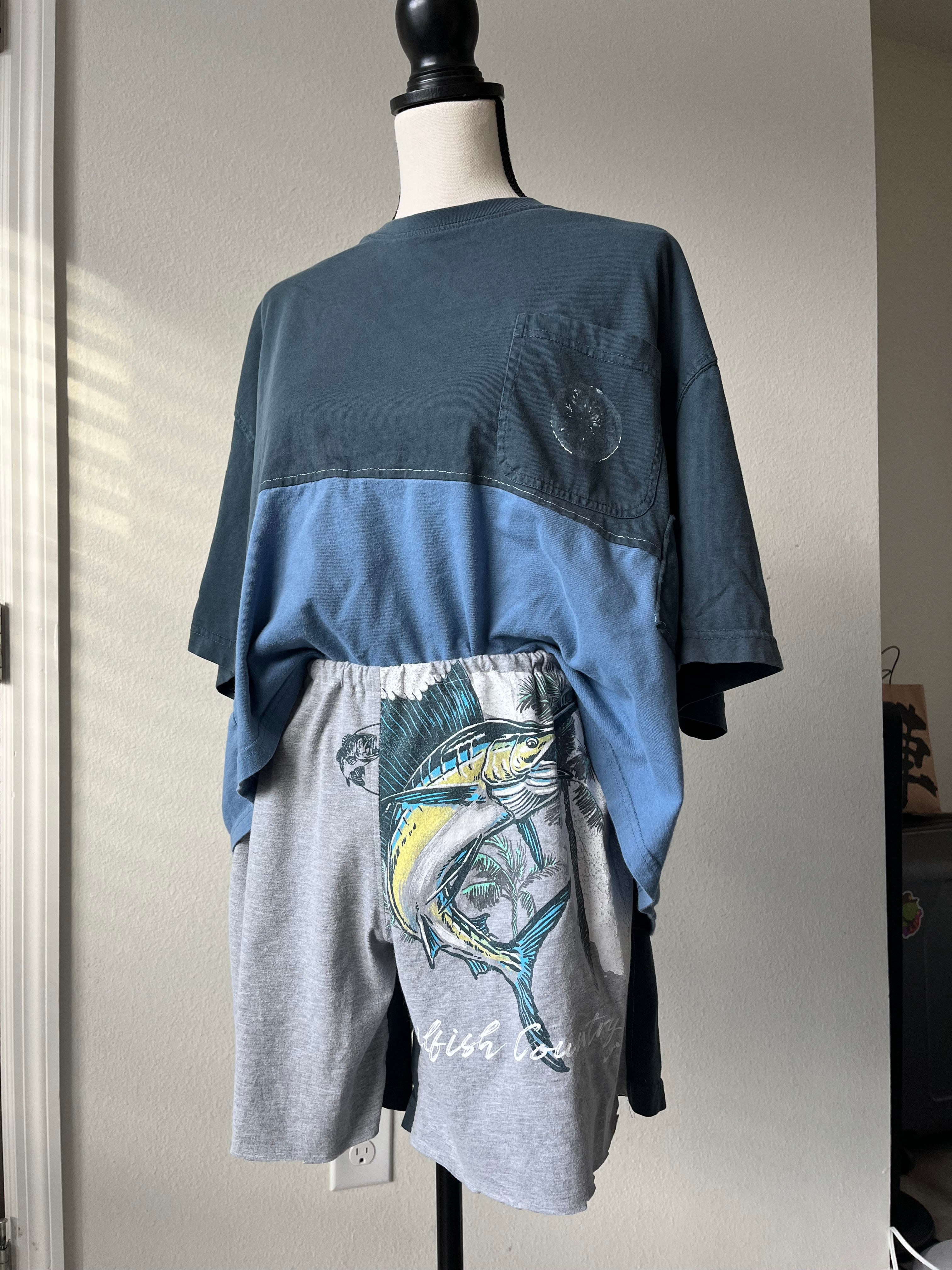 Upcycled T-Shirt and Short set