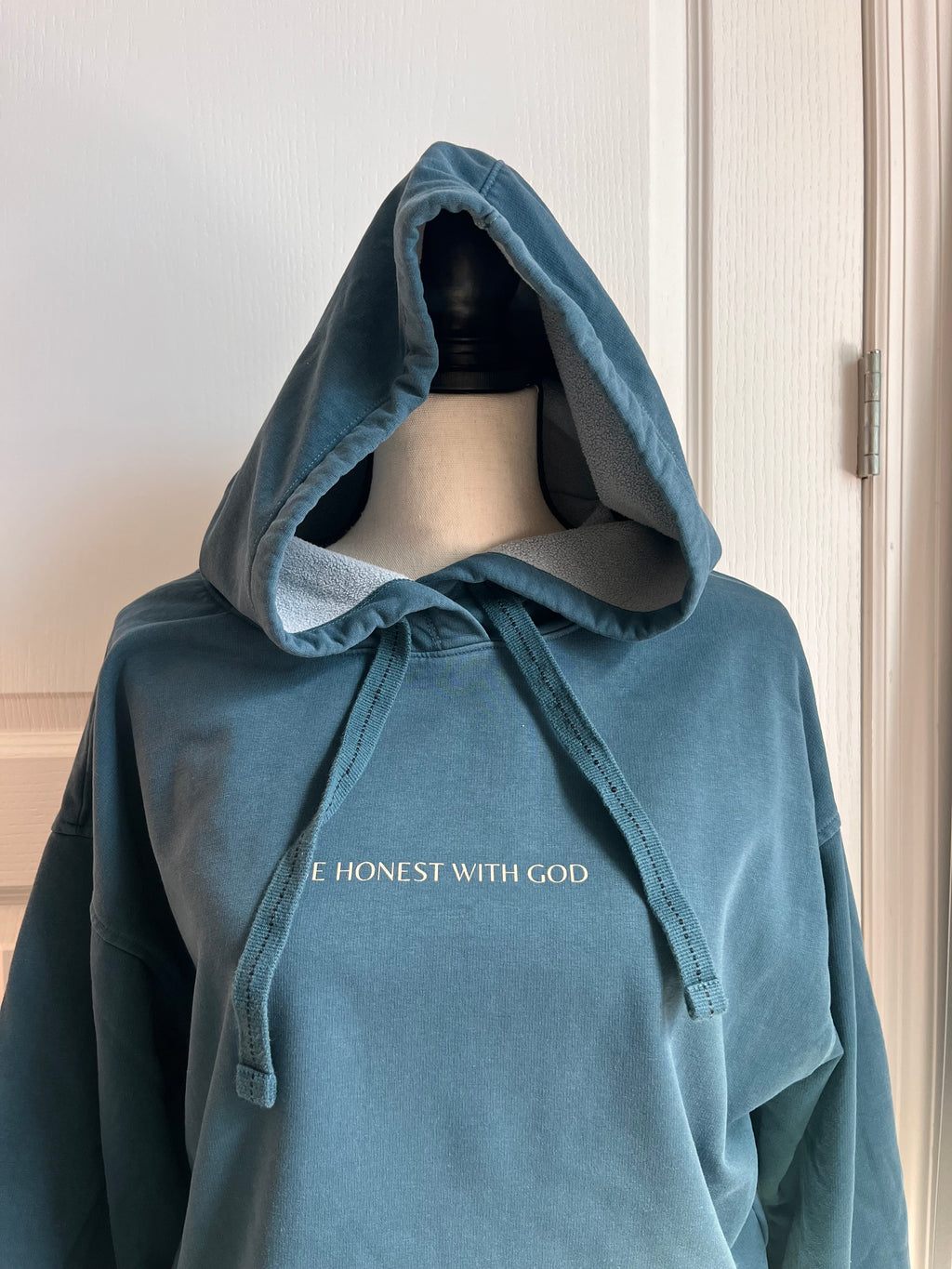 Earthy Blue Old Navy Hoodie (Be Honest with God)