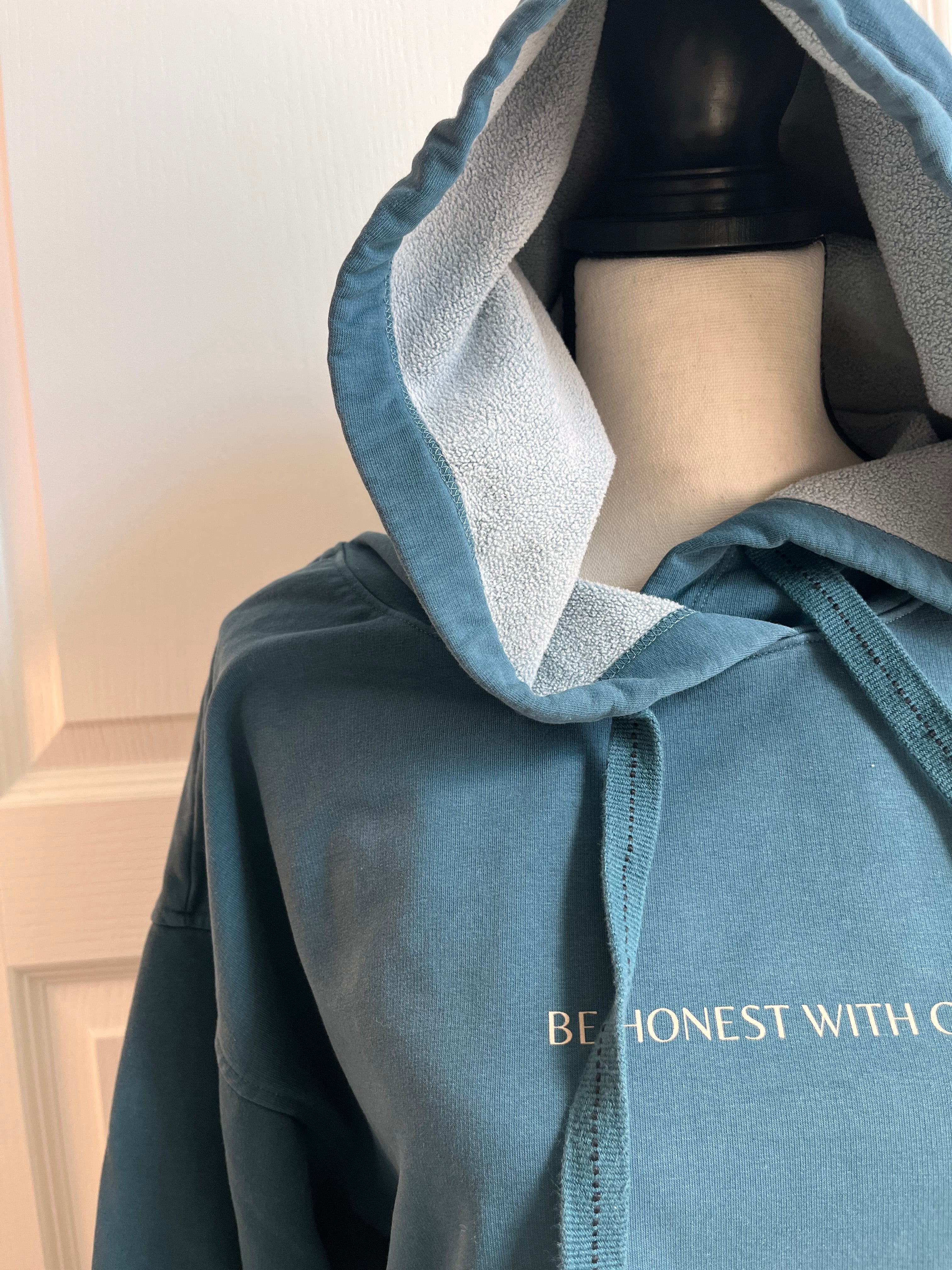 Earthy Blue Old Navy Hoodie (Be Honest with God)
