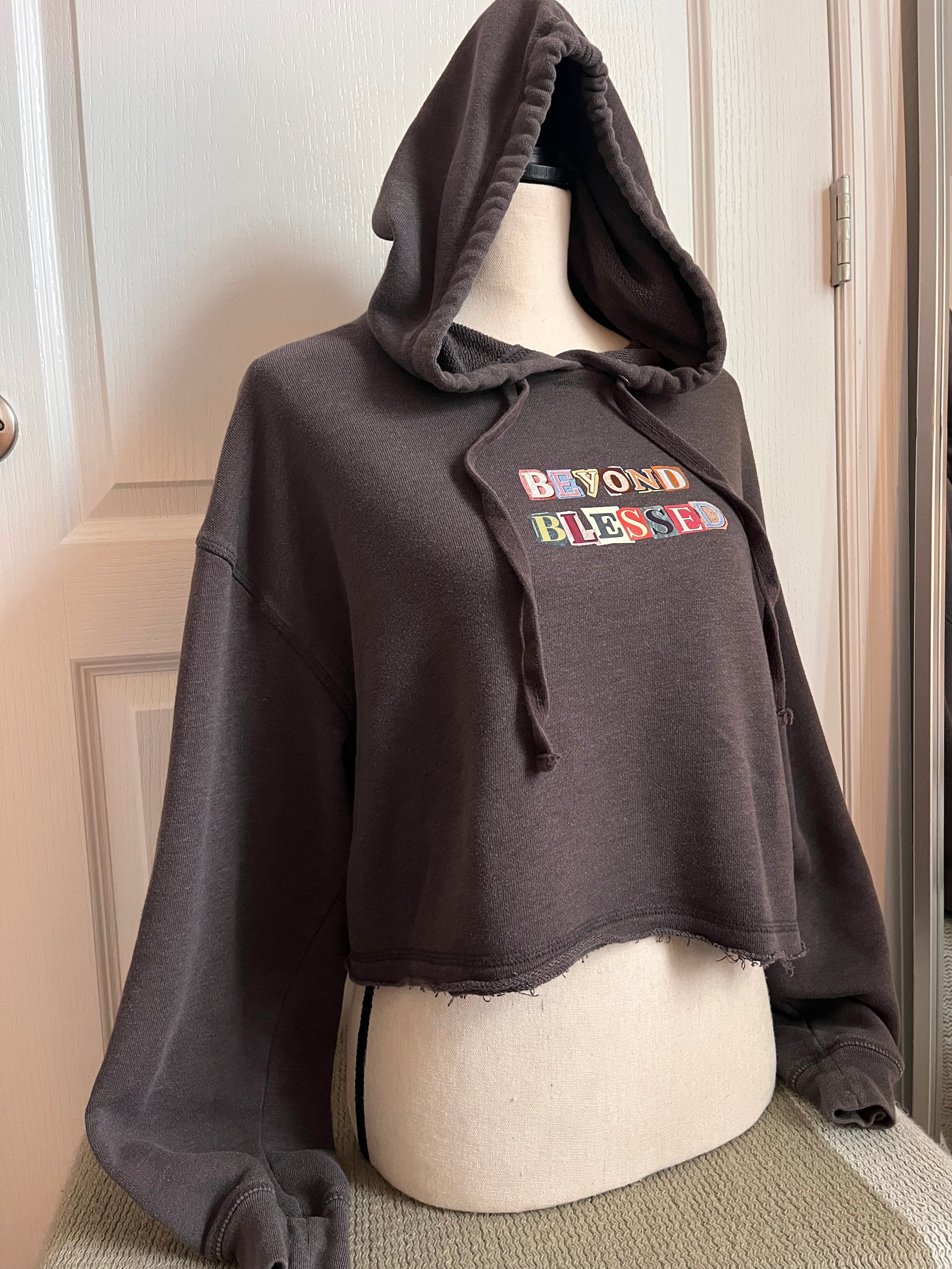 Brown Cropped Hoodie (Beyond Blessed)